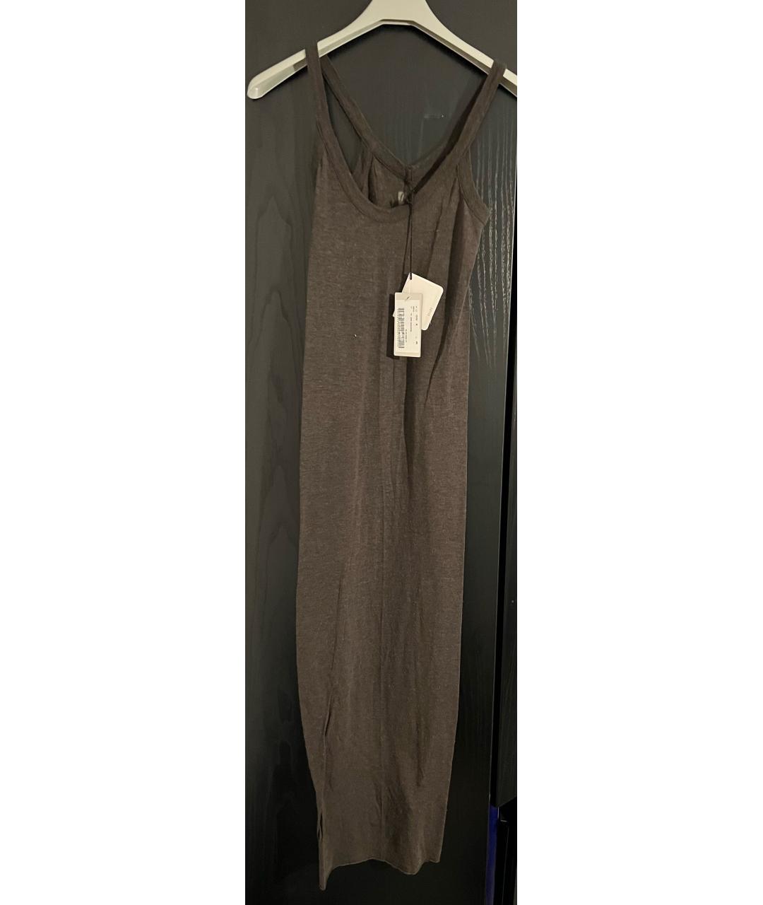 RICK OWENS DRKSHDW Коричневое вискозное повседневное платье, фото 7