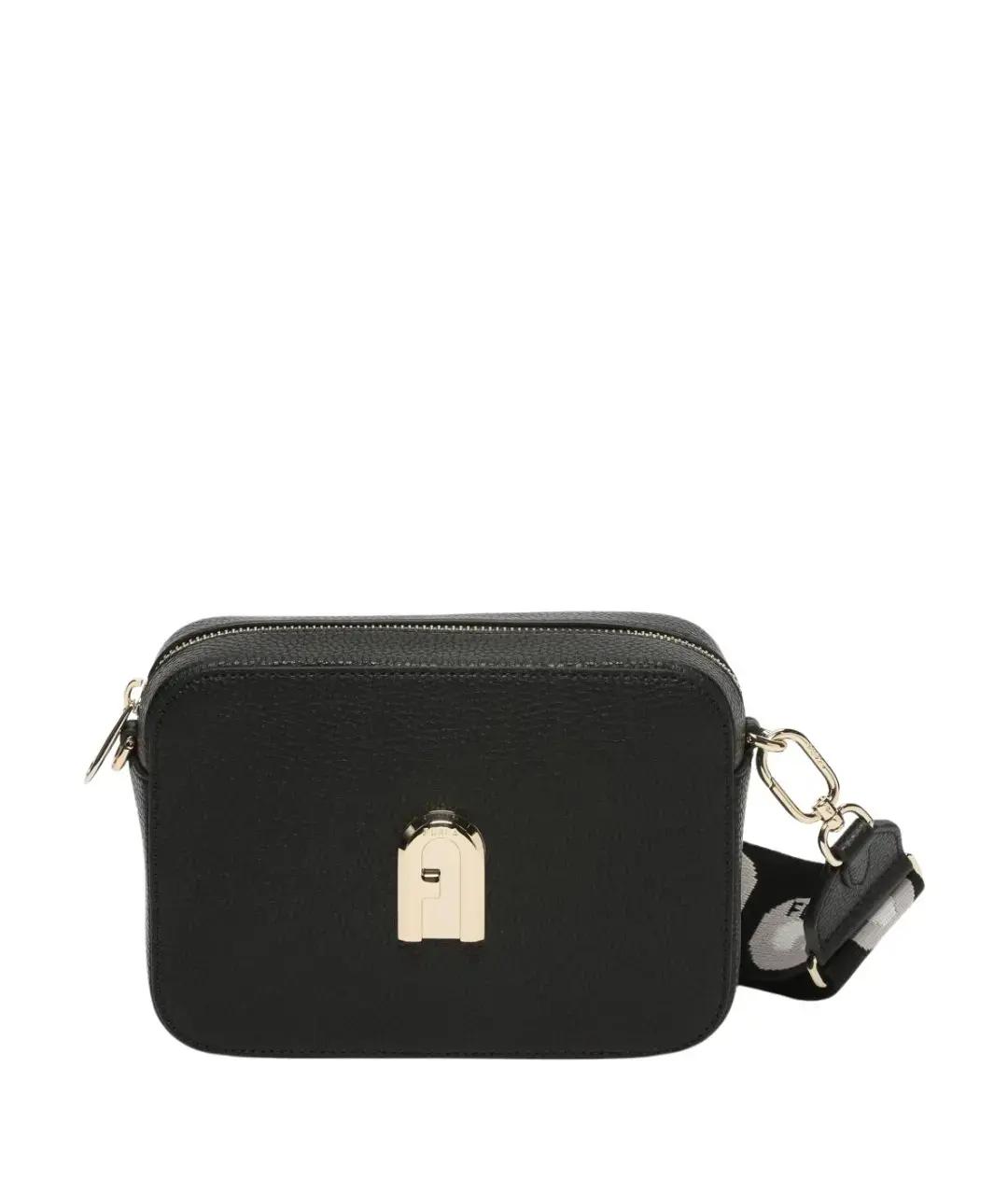 FURLA Черная кожаная сумка через плечо, фото 1