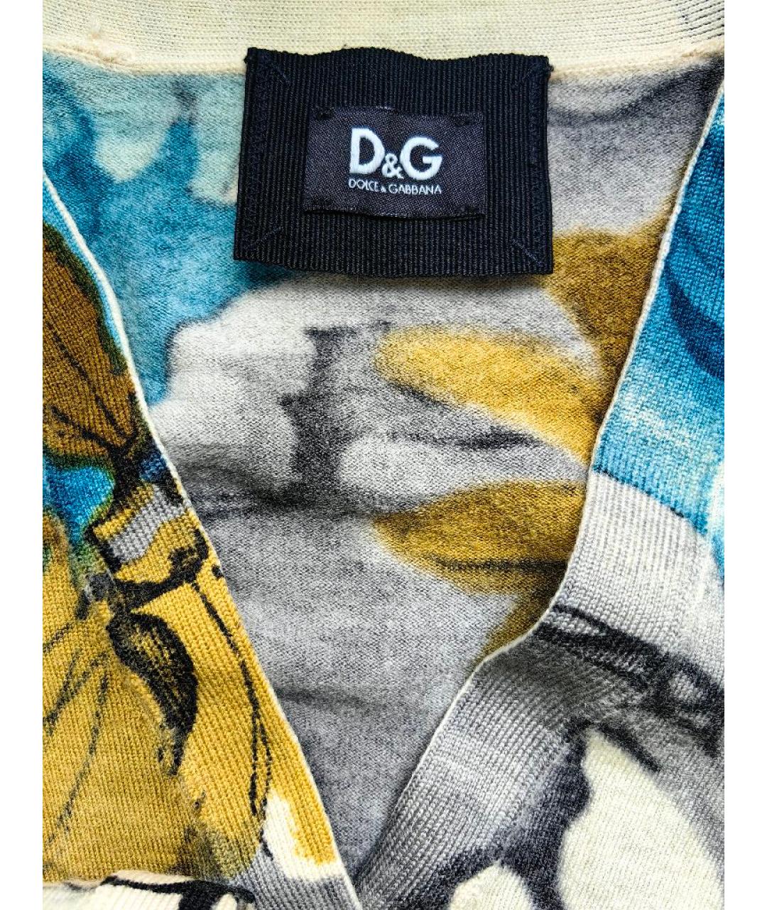 DOLCE&GABBANA Мульти шерстяной кардиган, фото 4