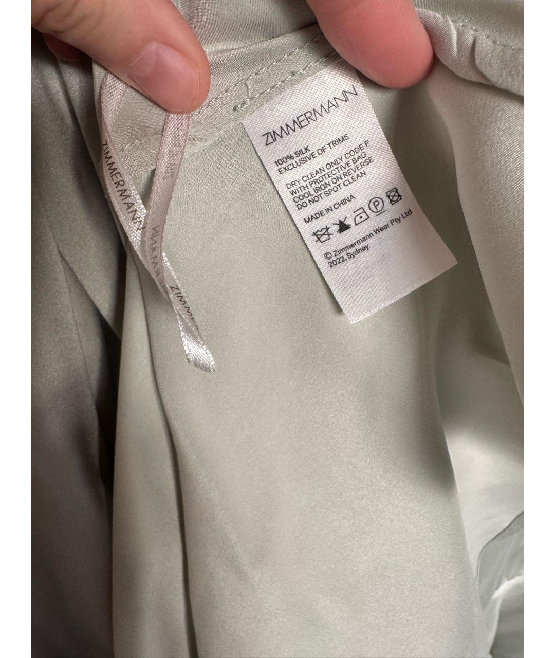 ZIMMERMANN Зеленые шелковое платье, фото 6