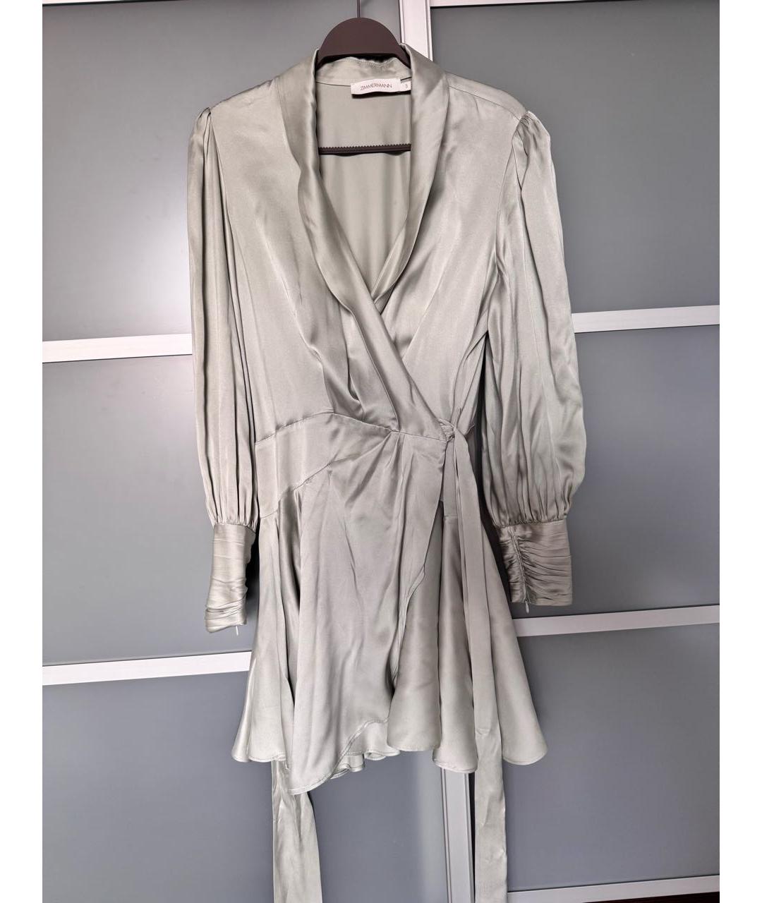 ZIMMERMANN Зеленые шелковое платье, фото 5