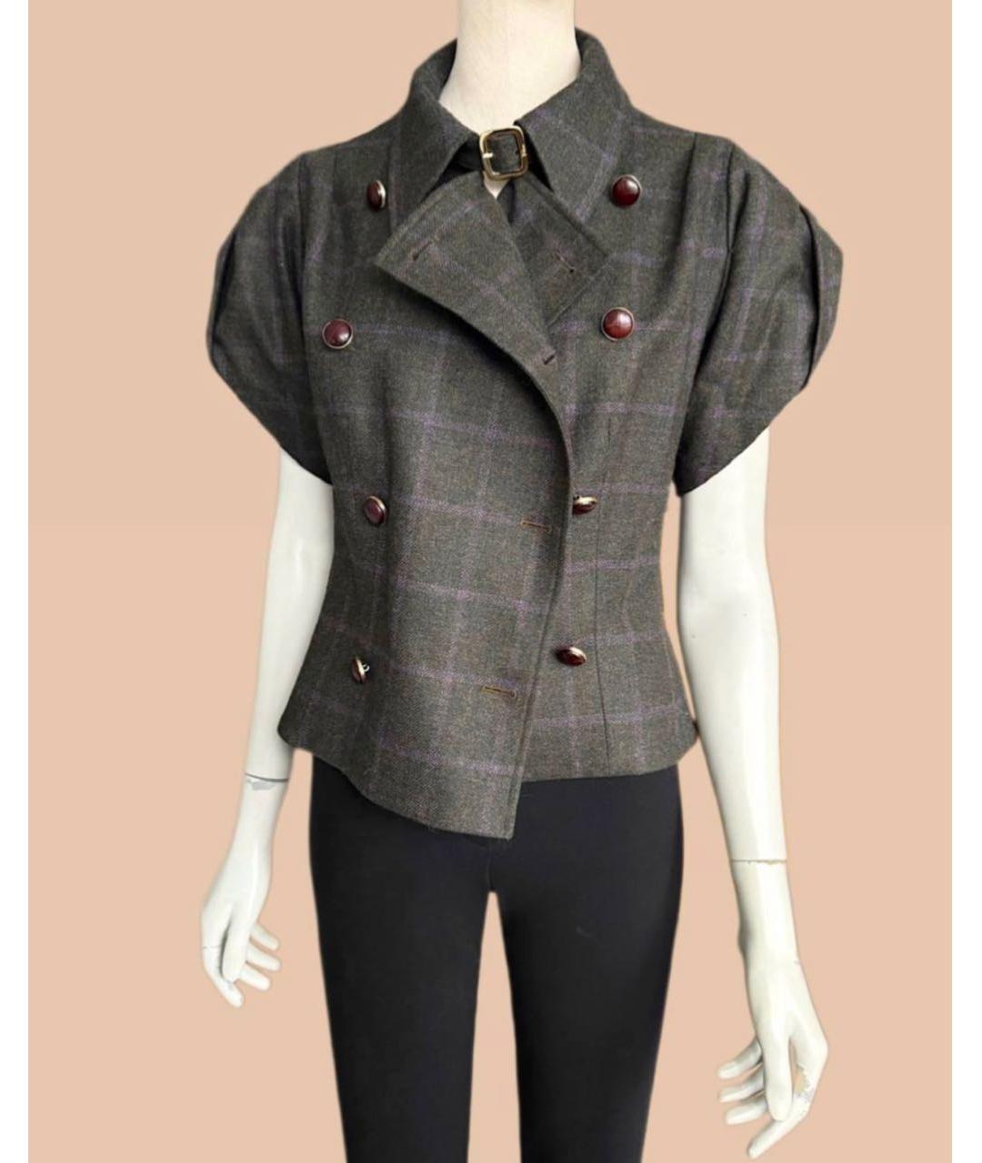 CHRISTIAN DIOR Мульти шерстяной жакет/пиджак, фото 6