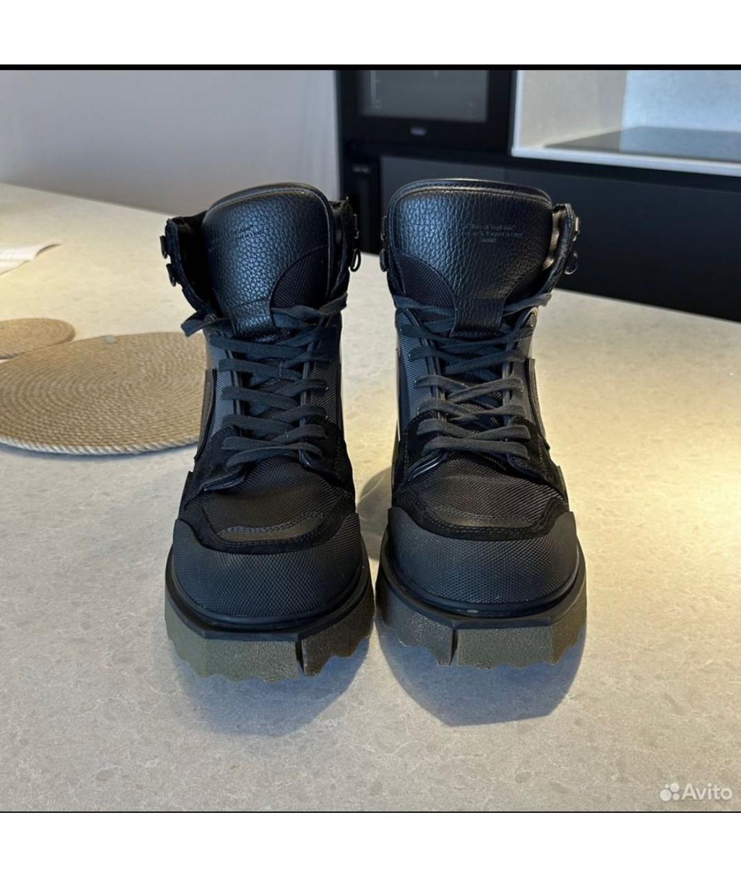 OFF-WHITE Черные высокие кроссовки / кеды, фото 2