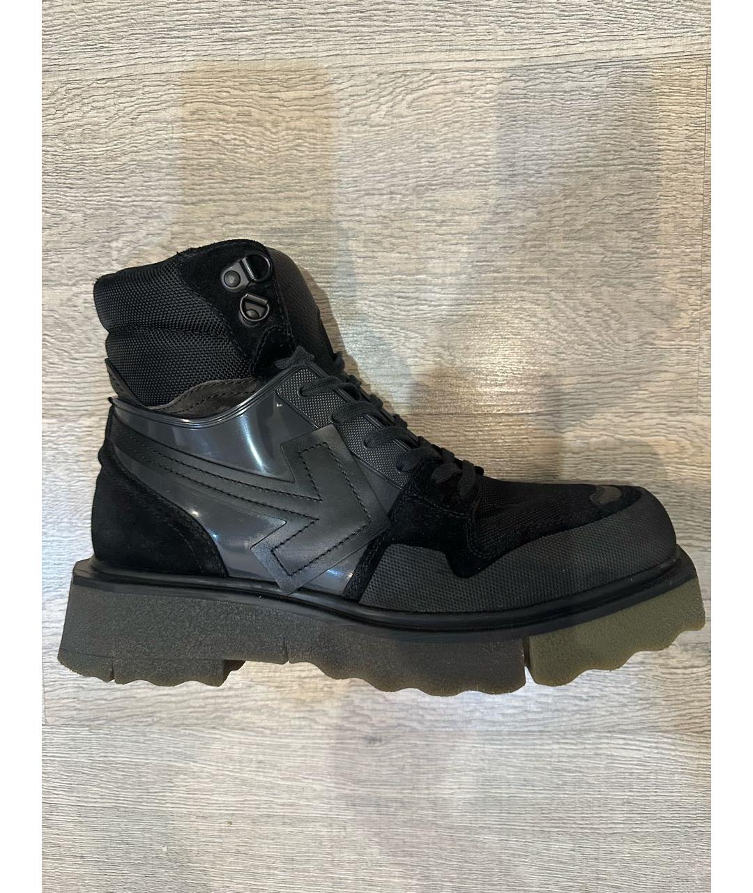 OFF-WHITE Черные высокие кроссовки / кеды, фото 7