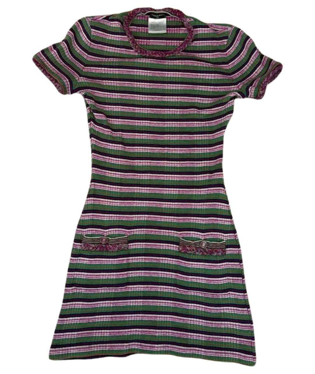 CHANEL Мульти хлопковое повседневное платье, фото 1