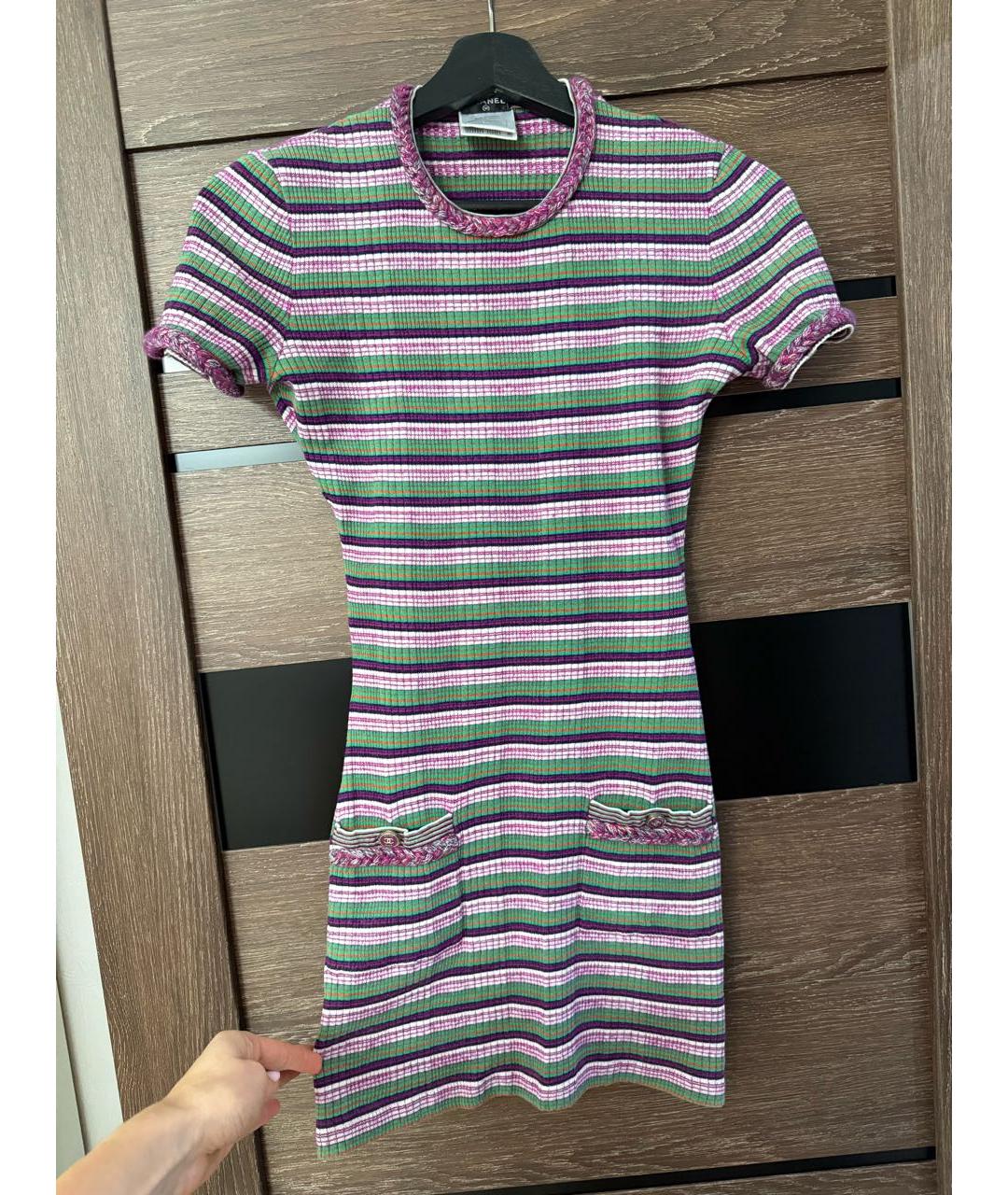 CHANEL Мульти хлопковое повседневное платье, фото 2