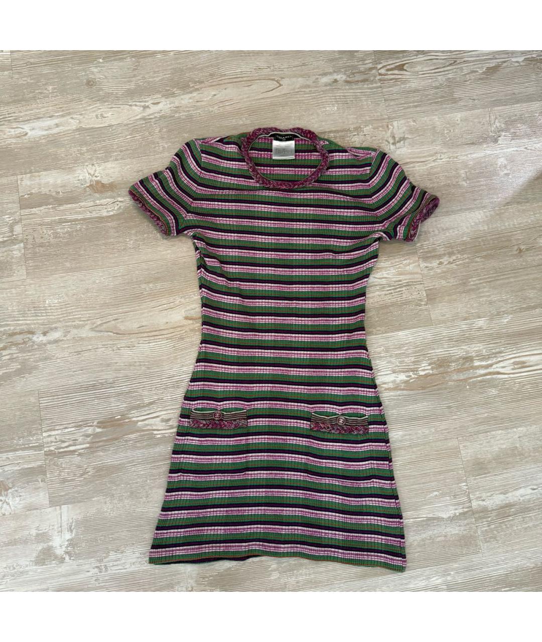 CHANEL Мульти хлопковое повседневное платье, фото 9