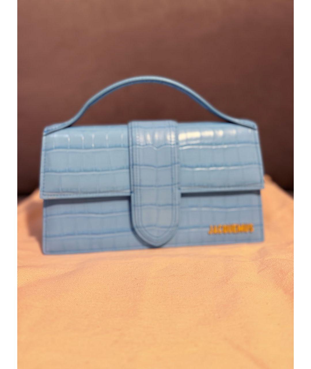 JACQUEMUS Голубая кожаная сумка через плечо, фото 2