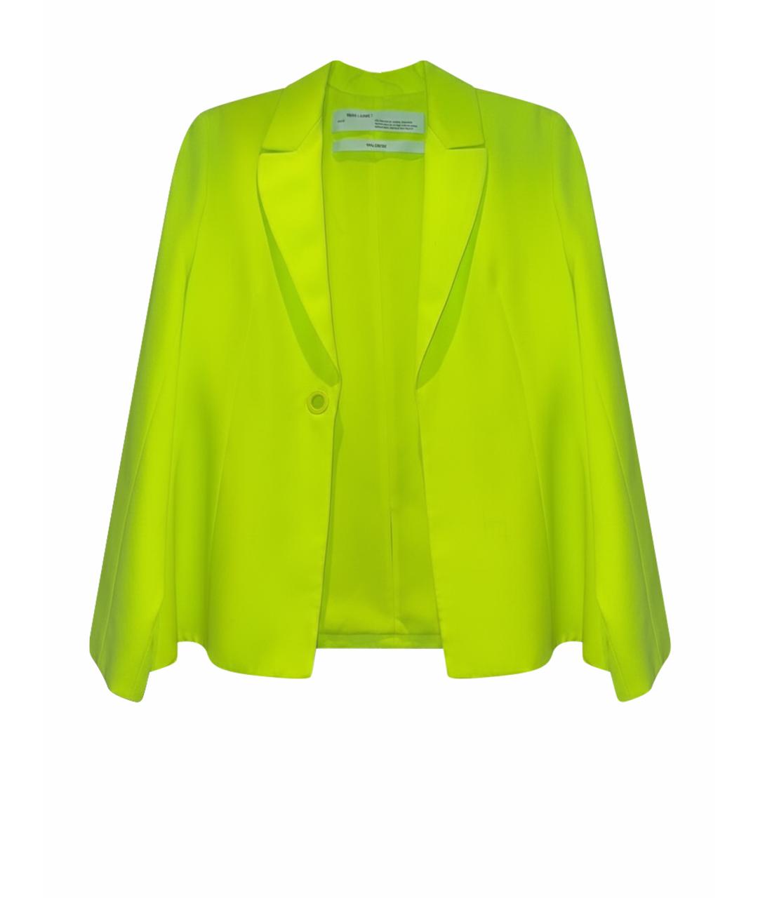 OFF-WHITE Салатовый полиэстеровый жакет/пиджак, фото 1