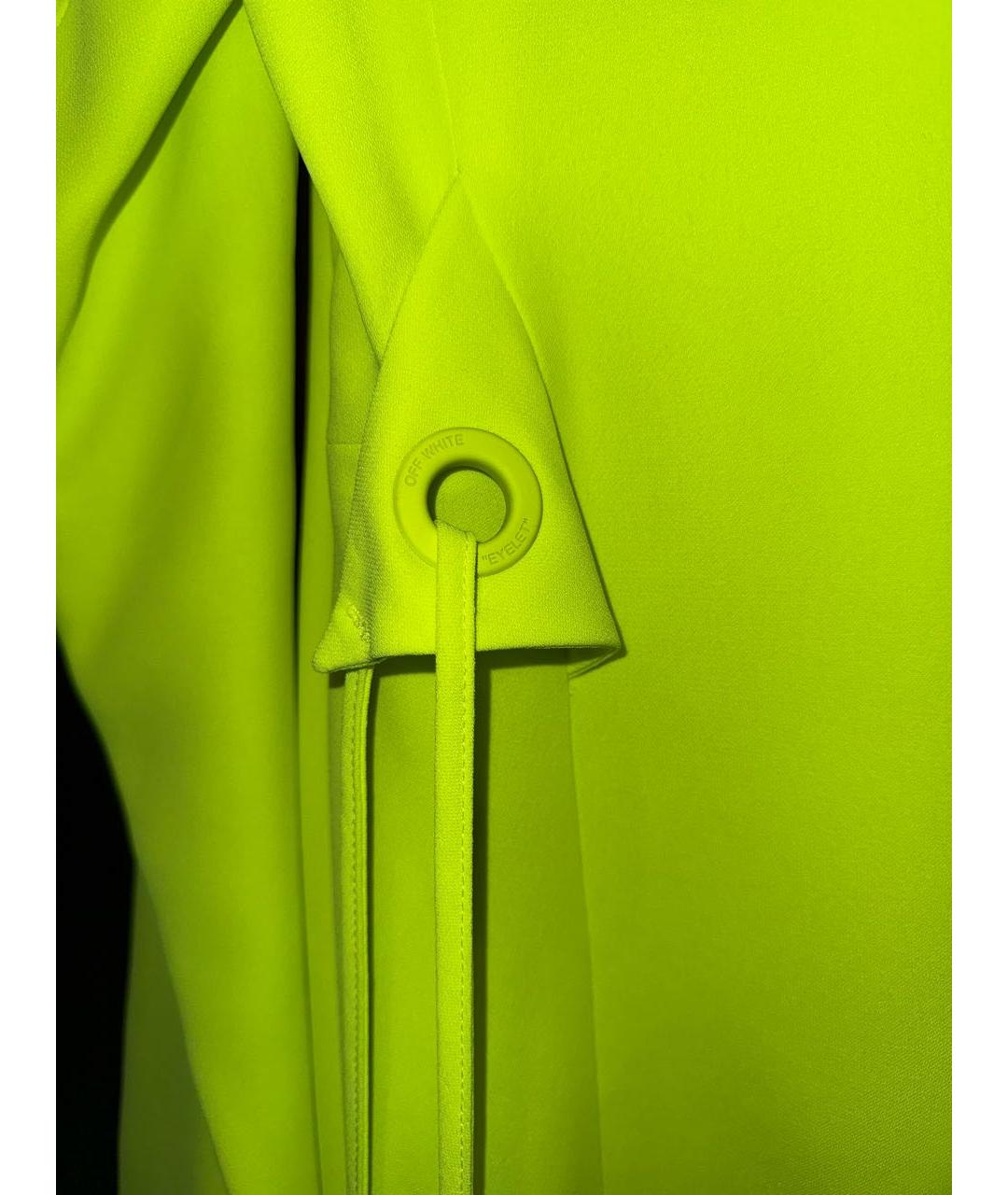 OFF-WHITE Салатовый полиэстеровый жакет/пиджак, фото 3