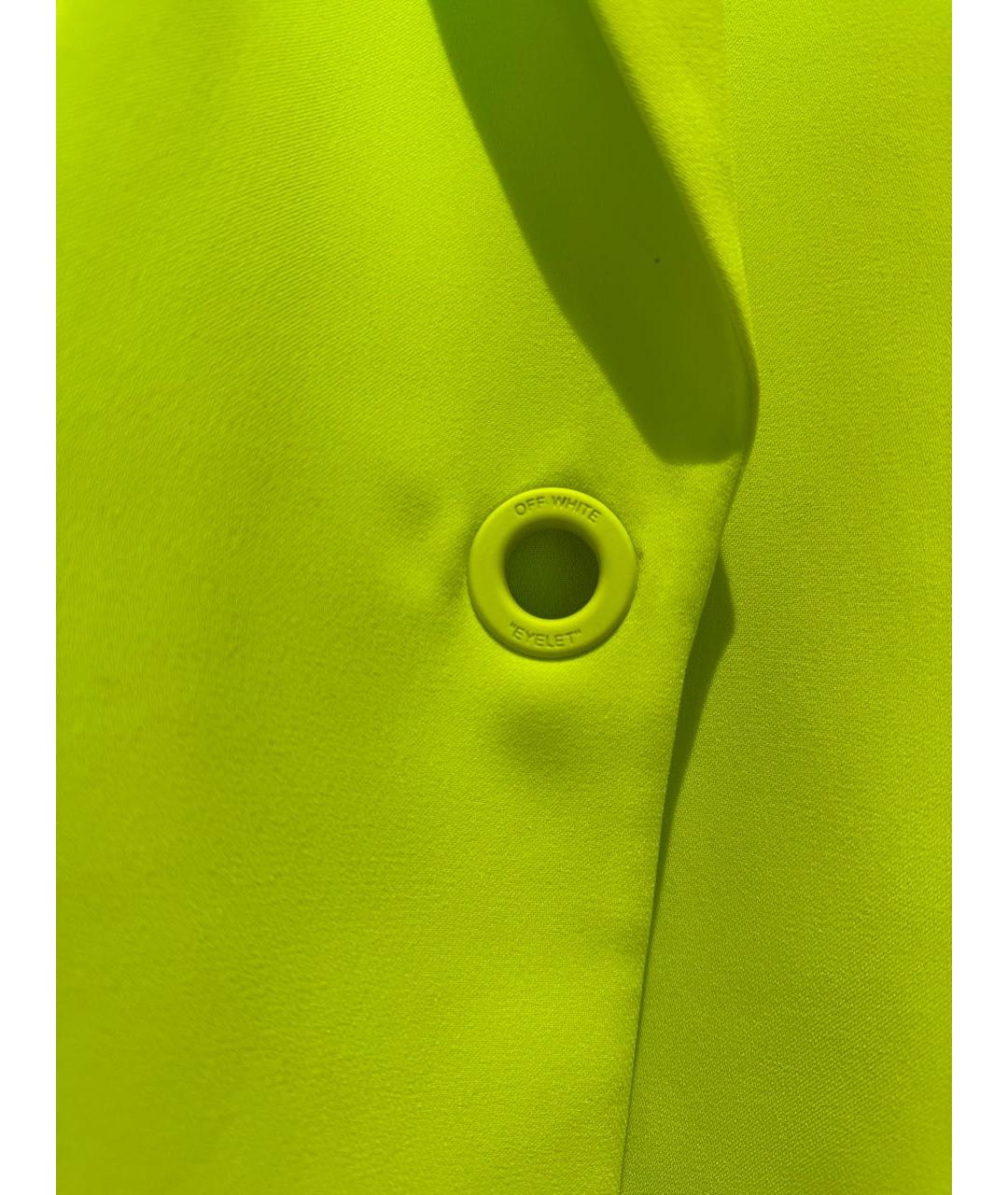 OFF-WHITE Салатовый полиэстеровый жакет/пиджак, фото 6