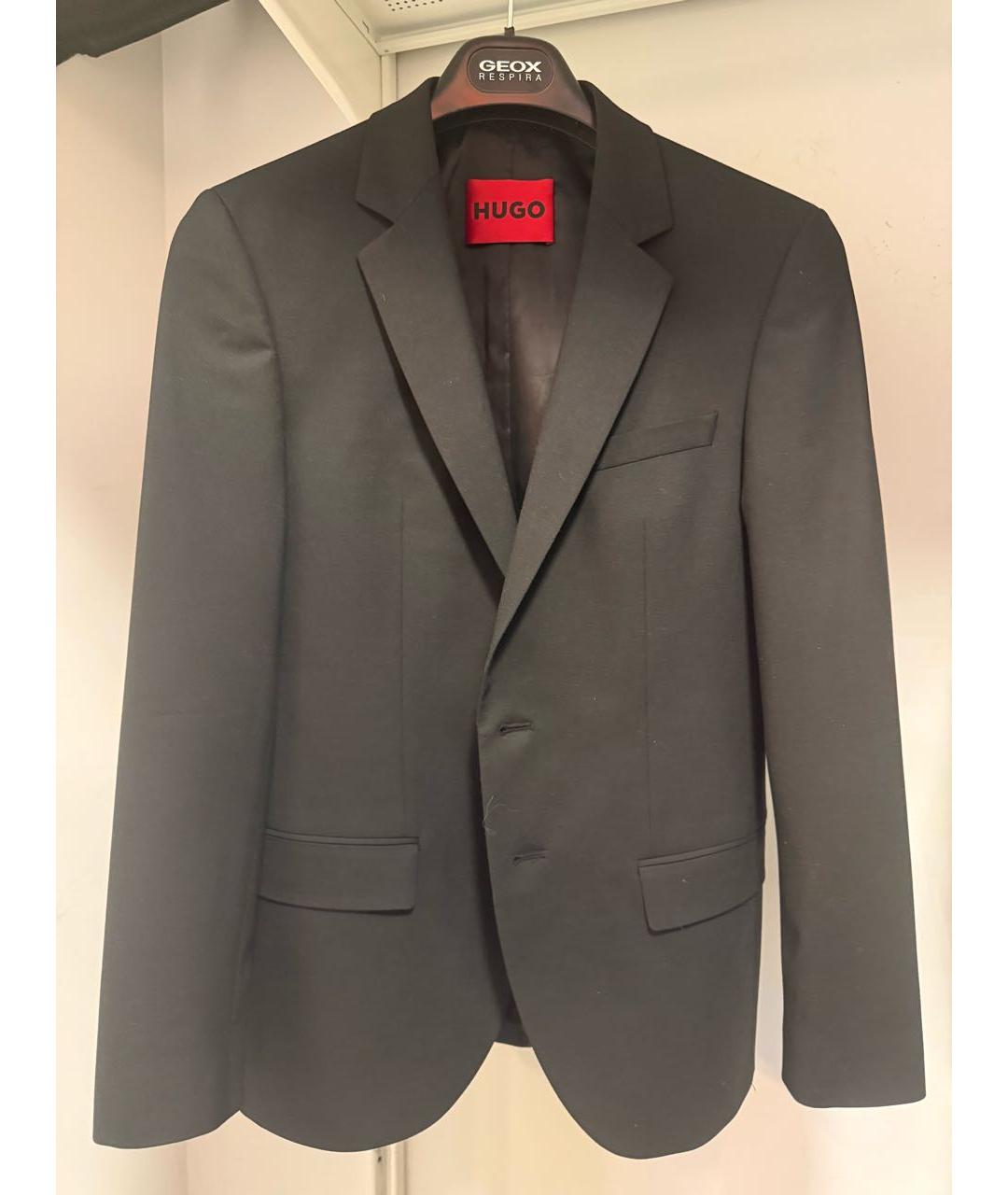 HUGO Черный классический костюм, фото 7