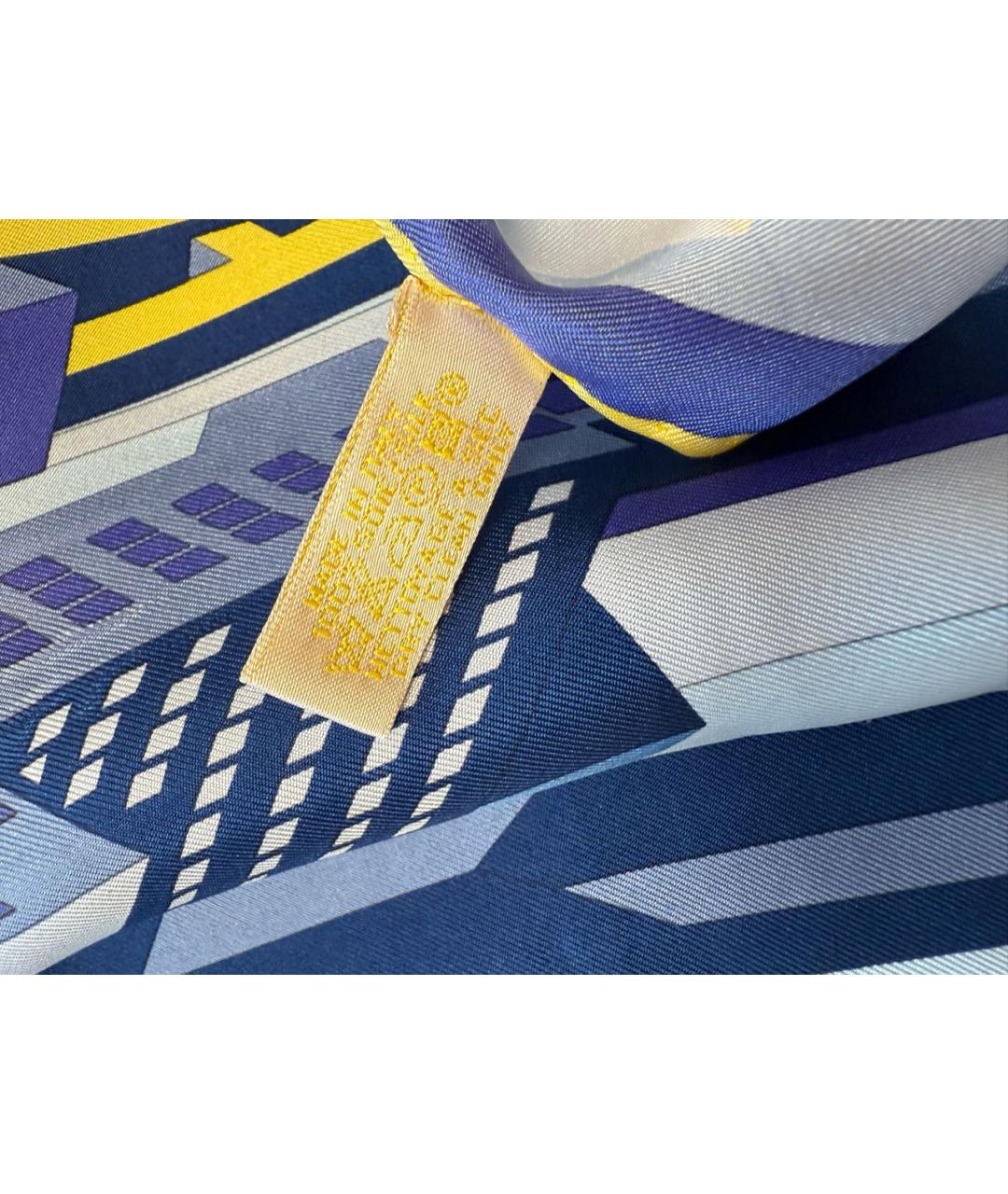 CARTIER Синий шелковый платок, фото 5