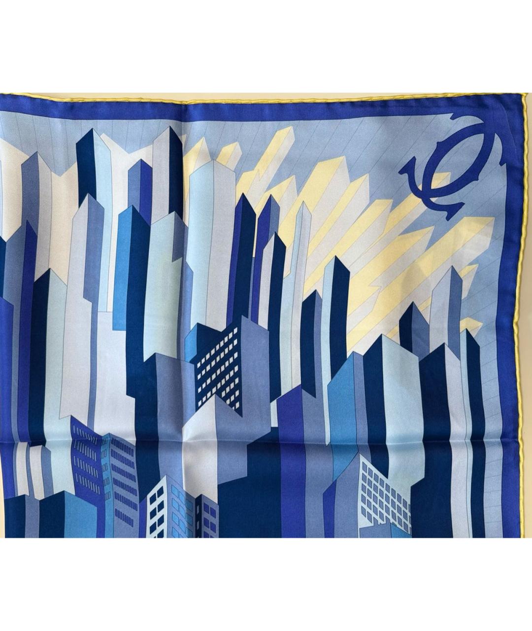 CARTIER Синий шелковый платок, фото 7