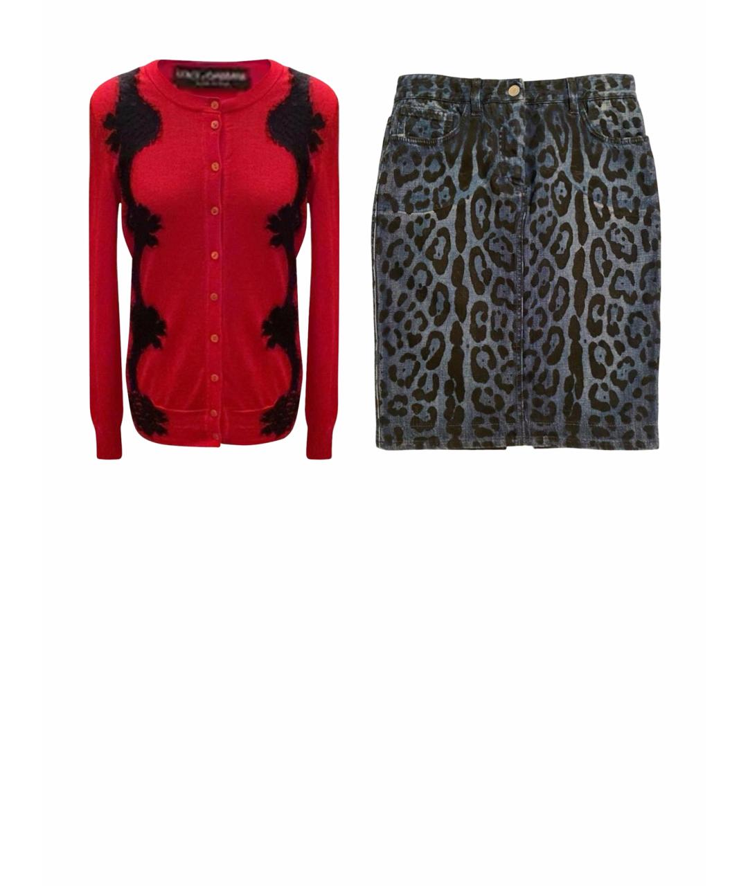 DOLCE&GABBANA Красный костюм с юбками, фото 1