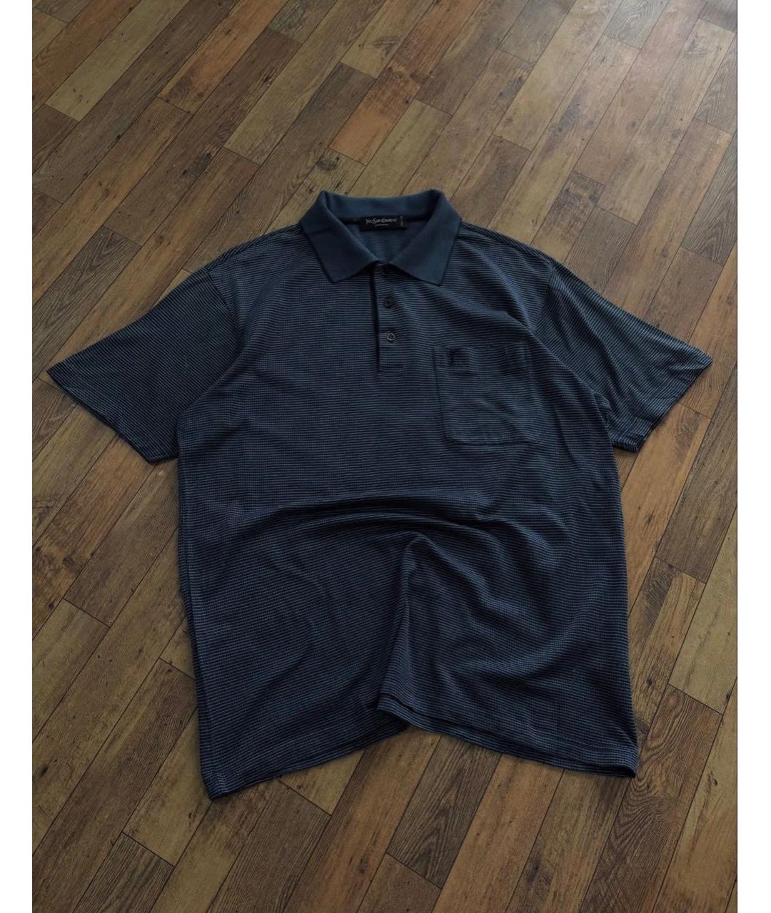 YVES SAINT LAURENT BEAUTY Серое хлопковое поло с коротким рукавом, фото 5