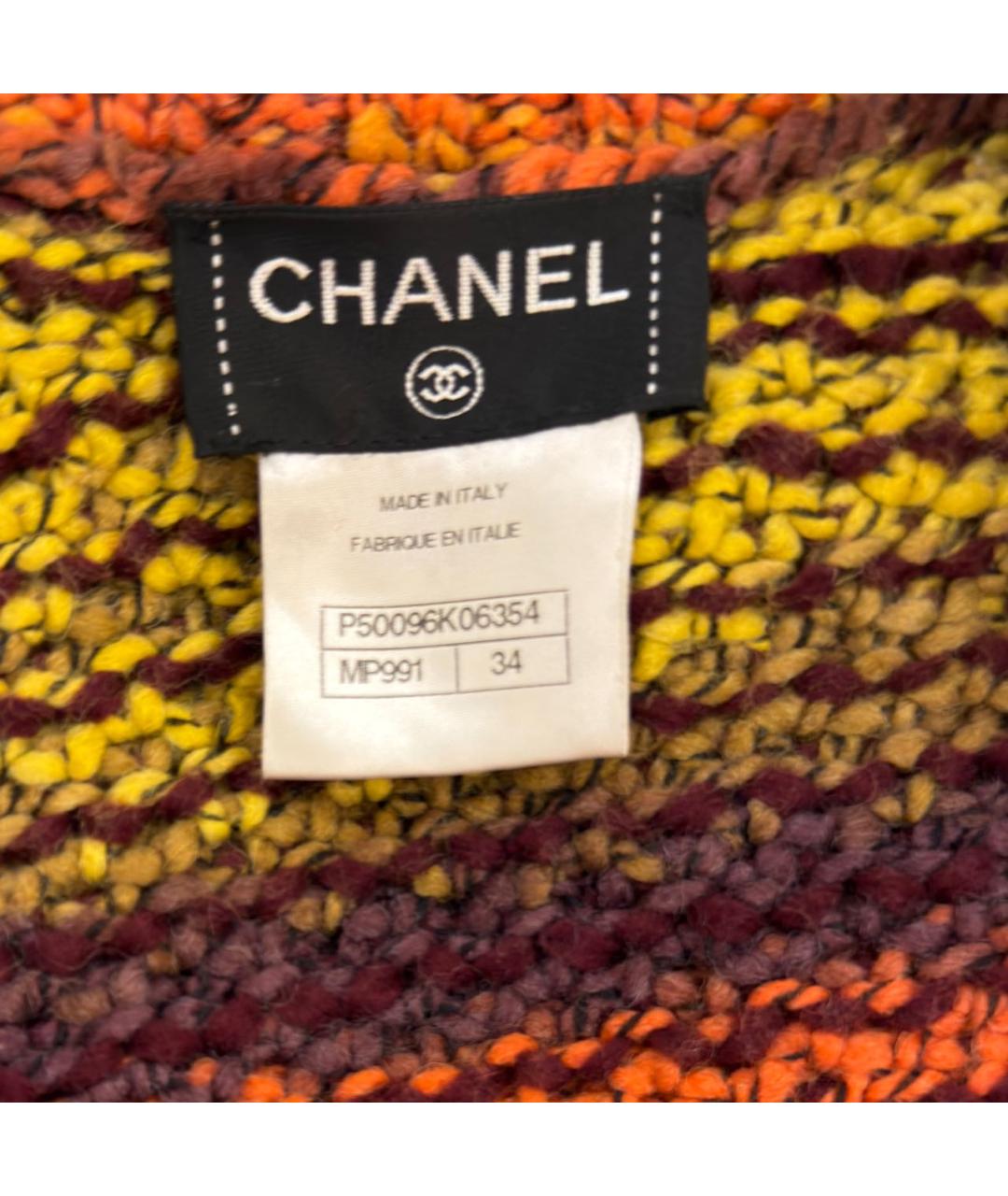 CHANEL Мульти шерстяной кардиган, фото 5