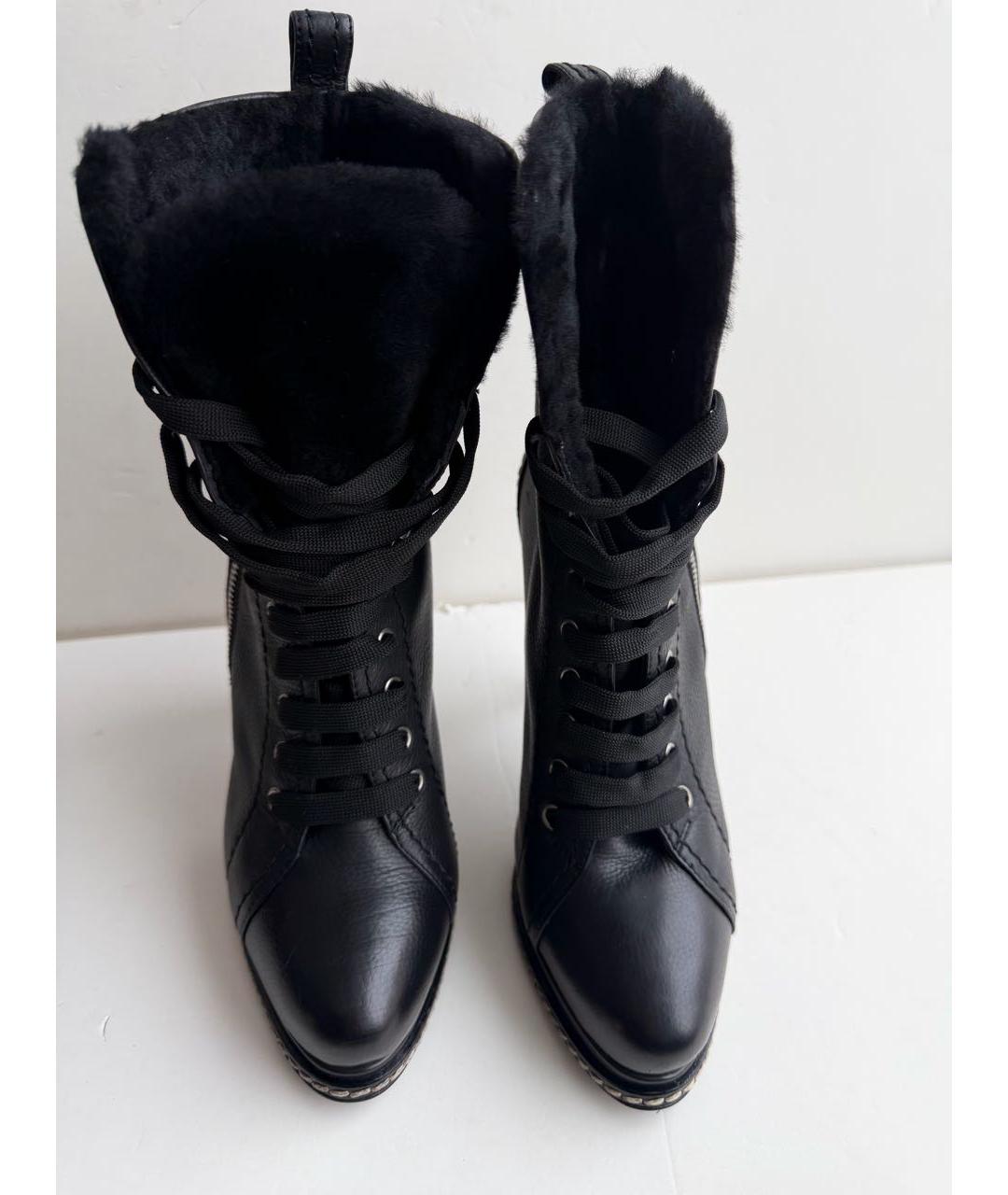 BARBARA BUI Черные кожаные ботильоны, фото 4