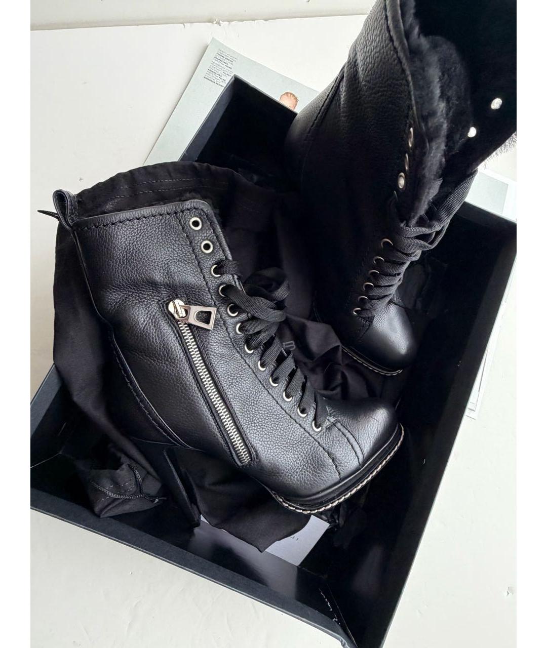 BARBARA BUI Черные кожаные ботильоны, фото 6