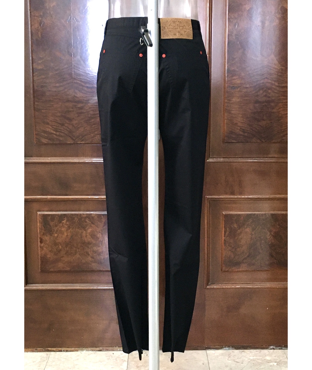CHRISTIAN LACROIX Черные хлопковые прямые джинсы, фото 2