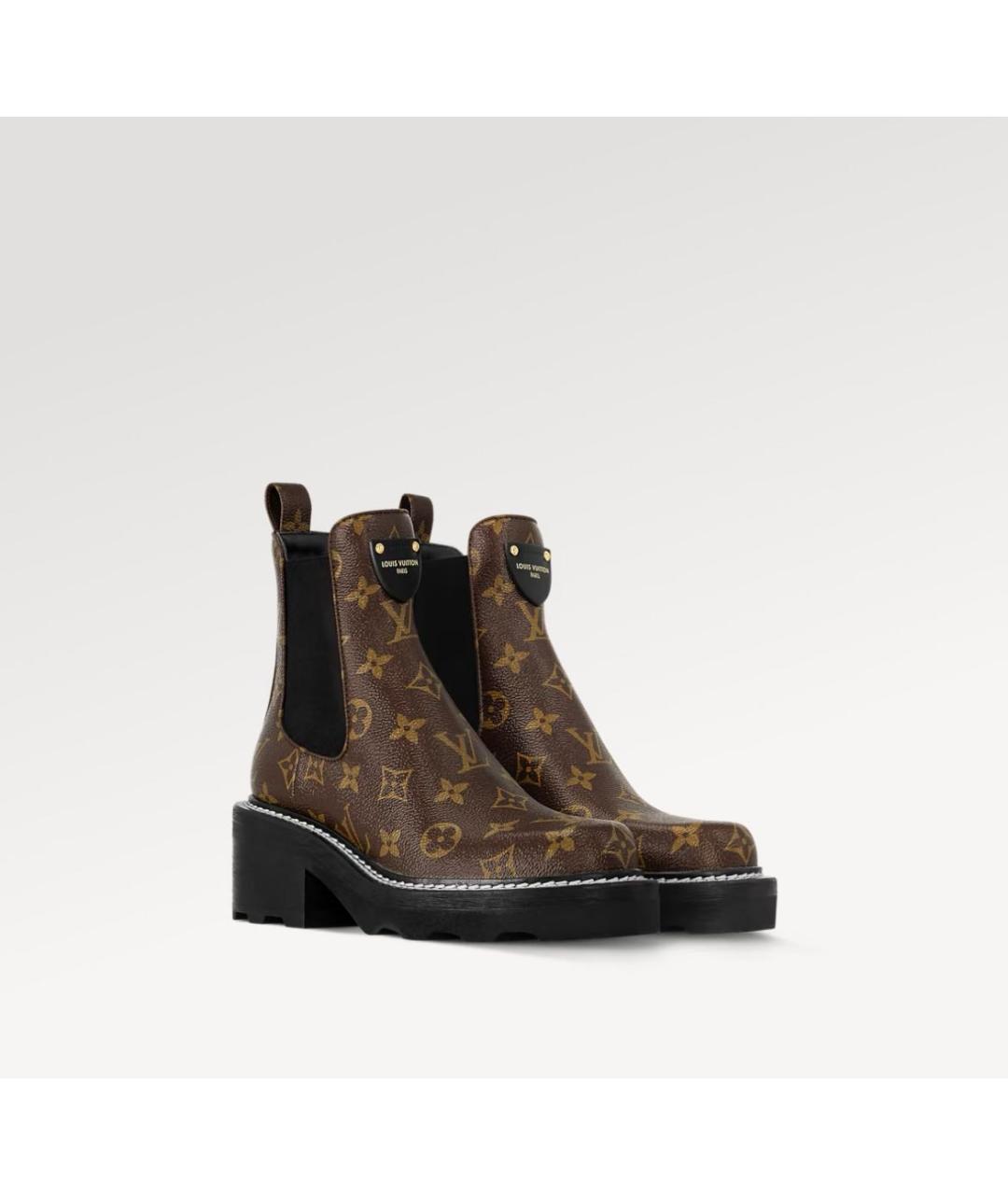 LOUIS VUITTON Коричневые ботинки, фото 4