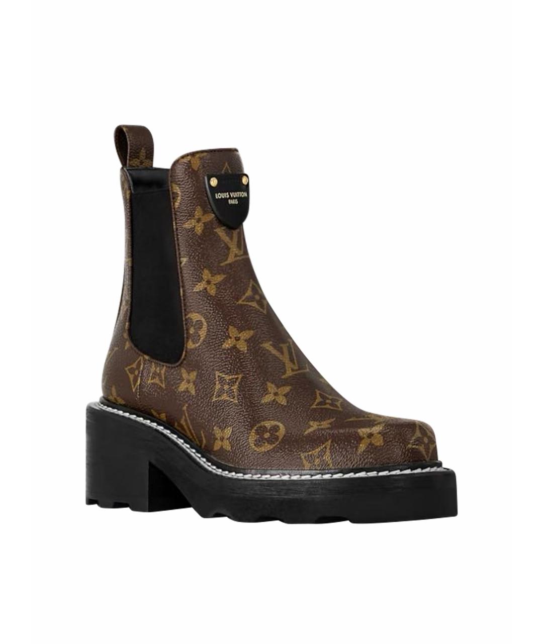 LOUIS VUITTON Коричневые ботинки, фото 1
