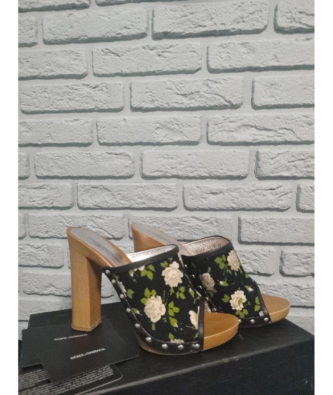 DOLCE&GABBANA Мульти текстильные сабо, фото 6