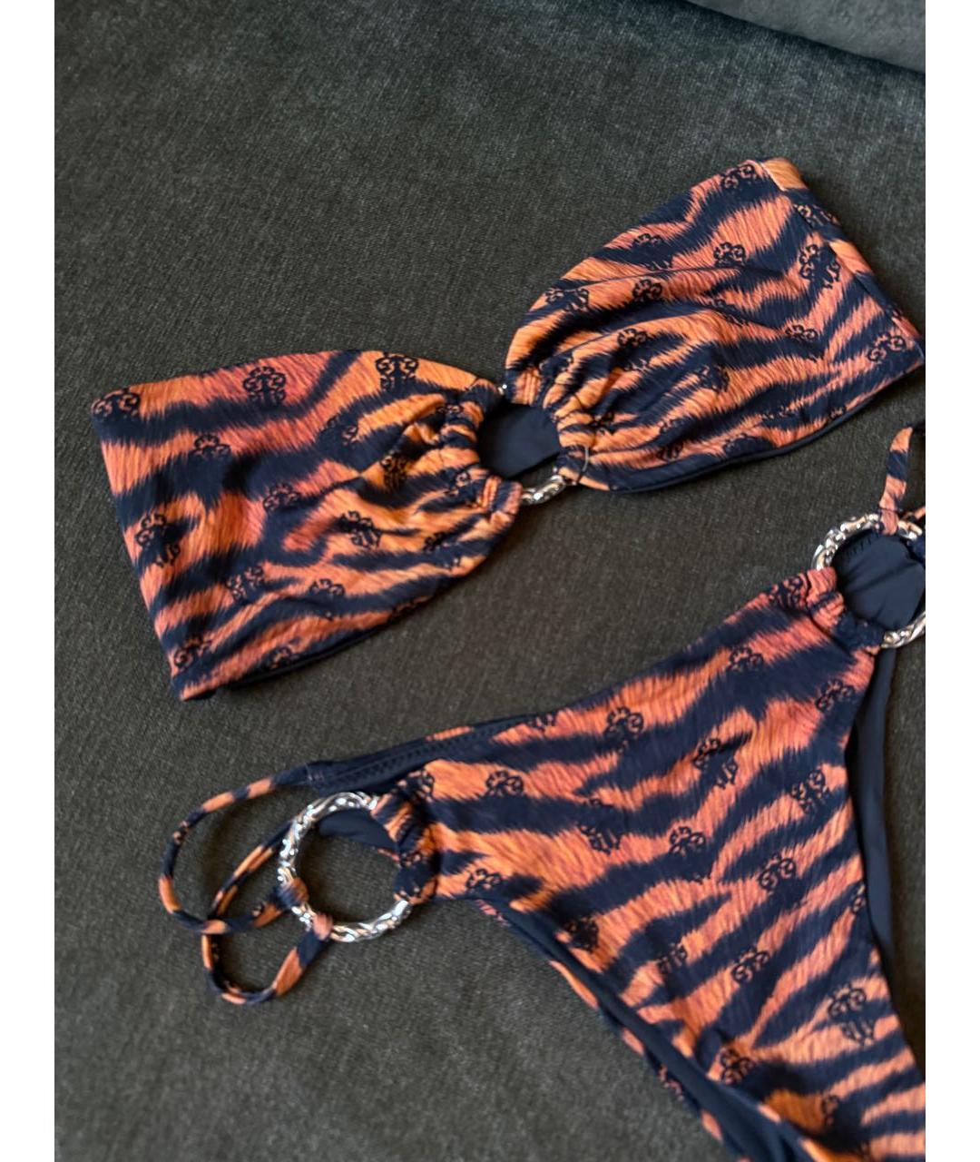 CHROME HEARTS Оранжевый купальник, фото 4