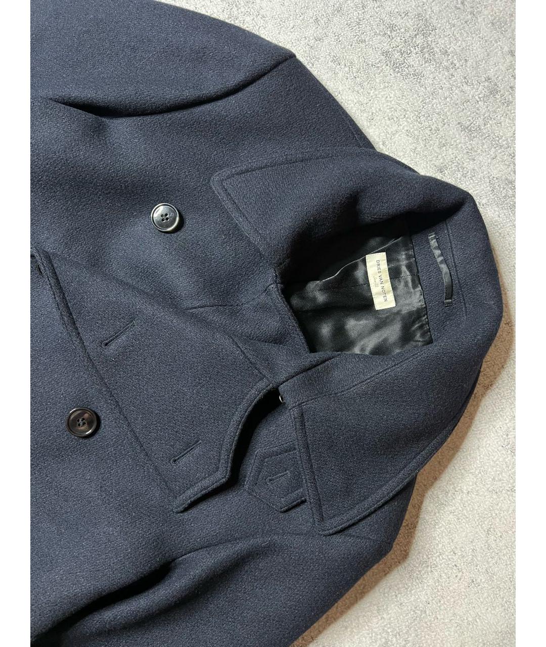 DRIES VAN NOTEN Черное шерстяное пальто, фото 4