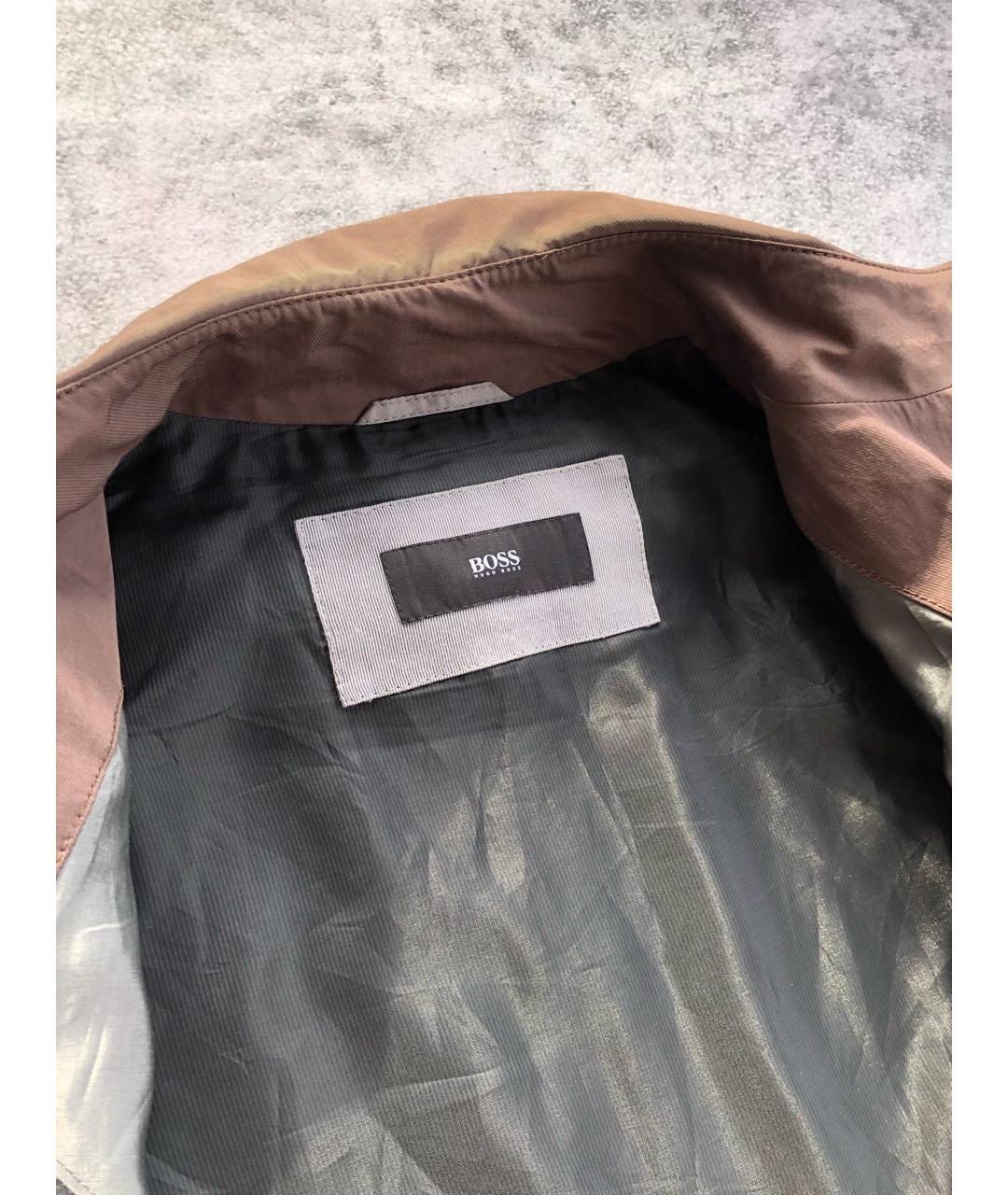 HUGO BOSS Коричневый ацетатный тренч / плащ, фото 5