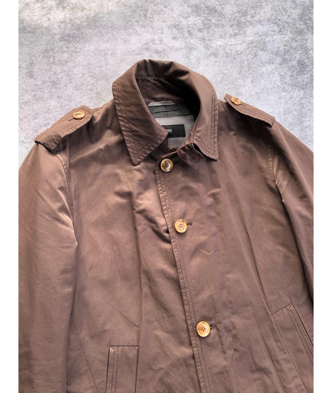 HUGO BOSS Коричневый ацетатный тренч / плащ, фото 2