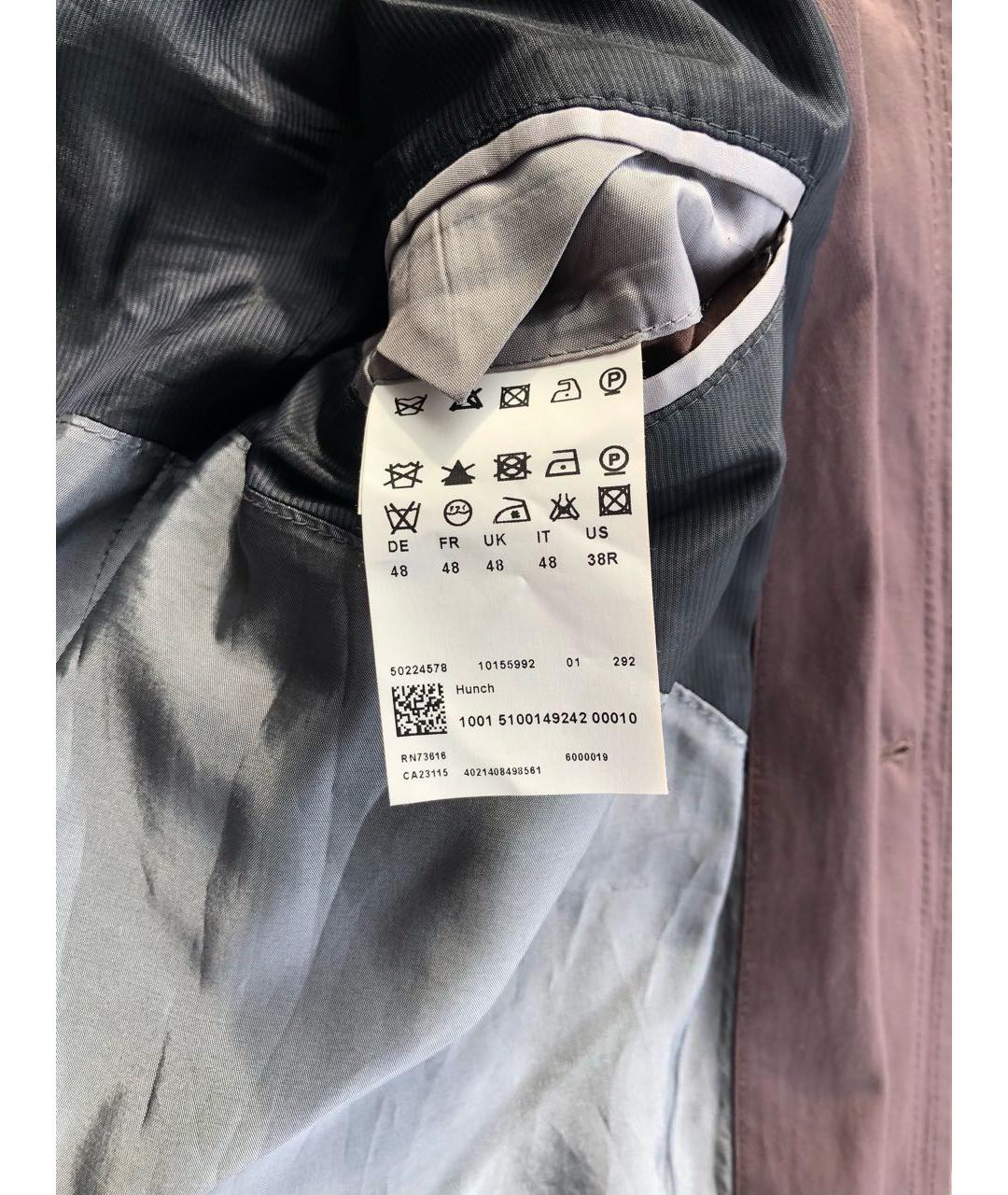 HUGO BOSS Коричневый ацетатный тренч / плащ, фото 7