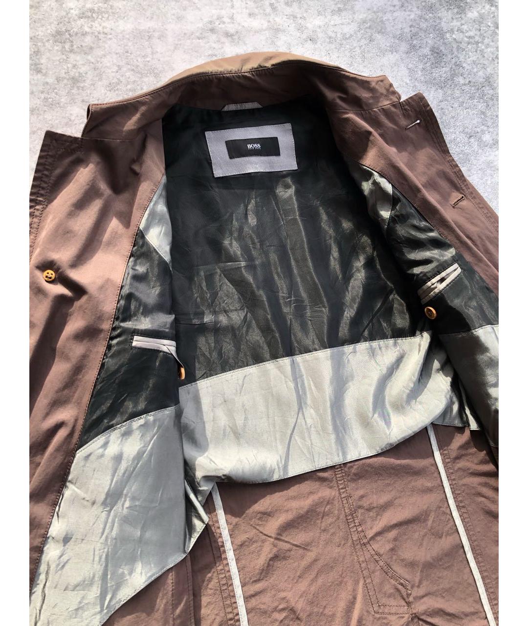 HUGO BOSS Коричневый ацетатный тренч / плащ, фото 4