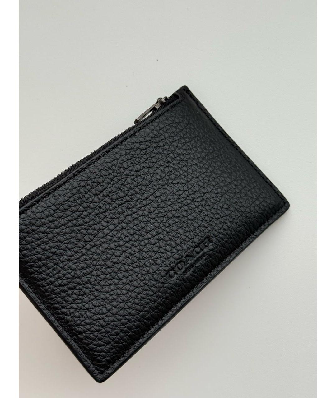COACH Черный кожаный кардхолдер, фото 5