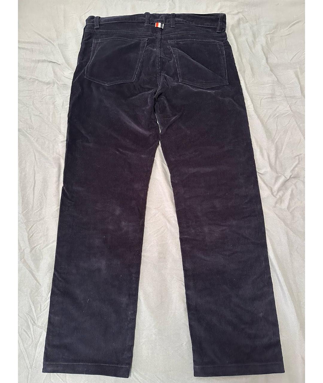 THOM BROWNE Черные хлопковые брюки чинос, фото 2