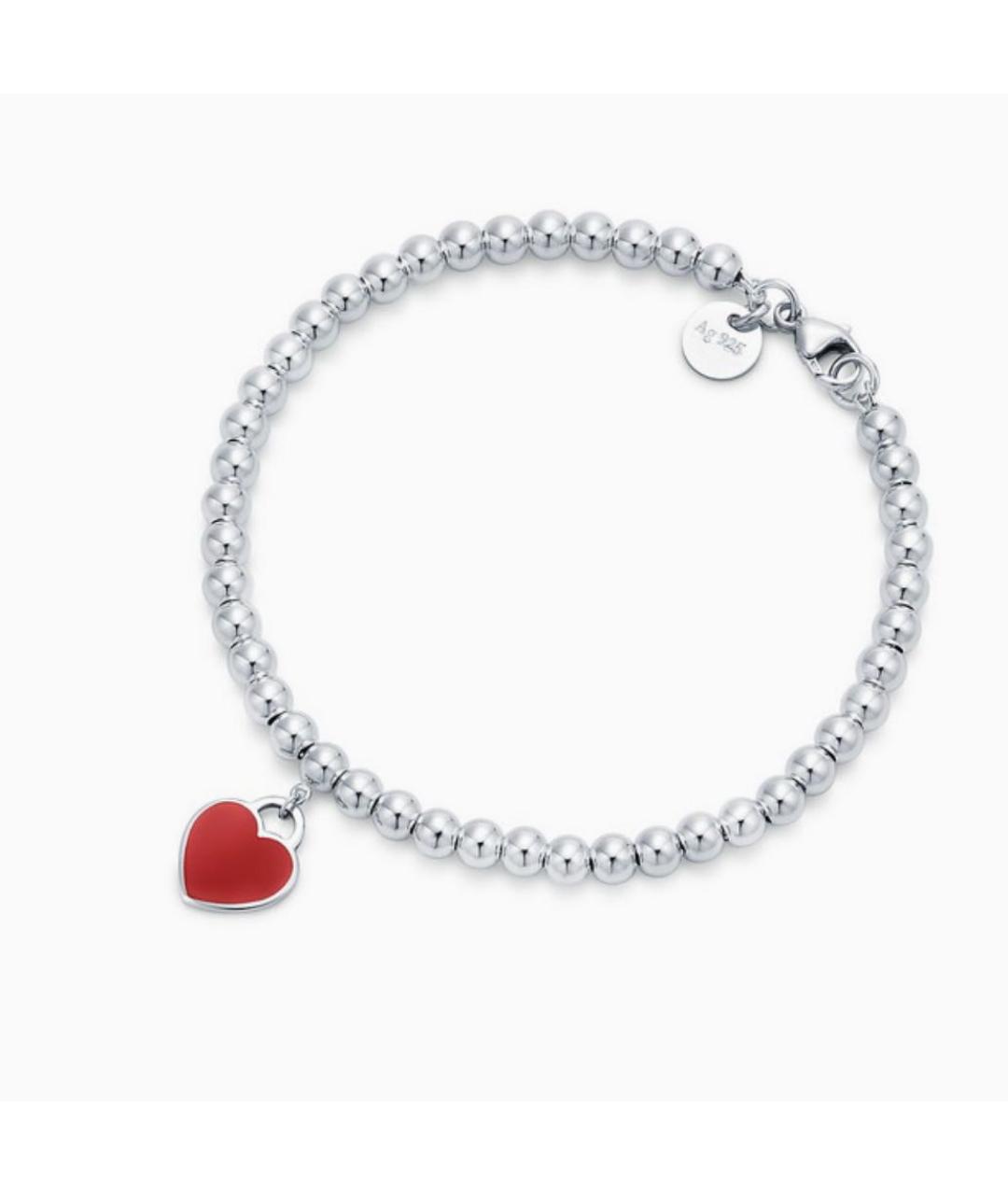 TIFFANY&CO Красный серебряный браслет, фото 6