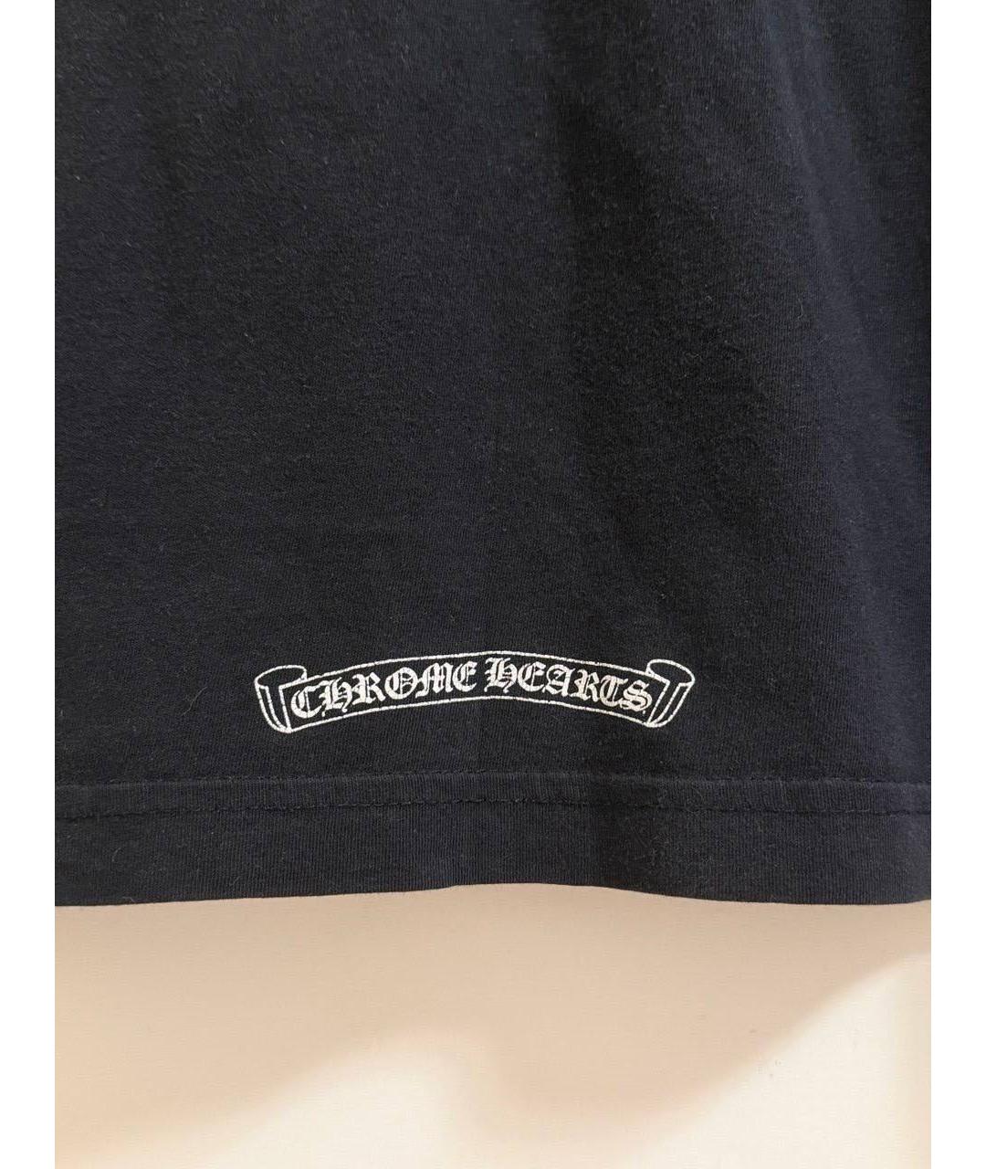 CHROME HEARTS Черная хлопковая футболка, фото 5