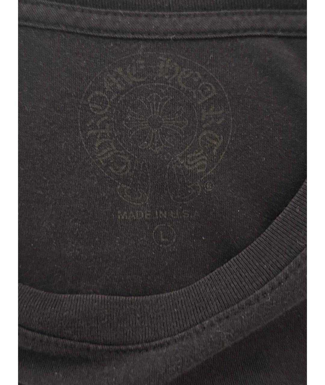 CHROME HEARTS Черная хлопковая футболка, фото 7