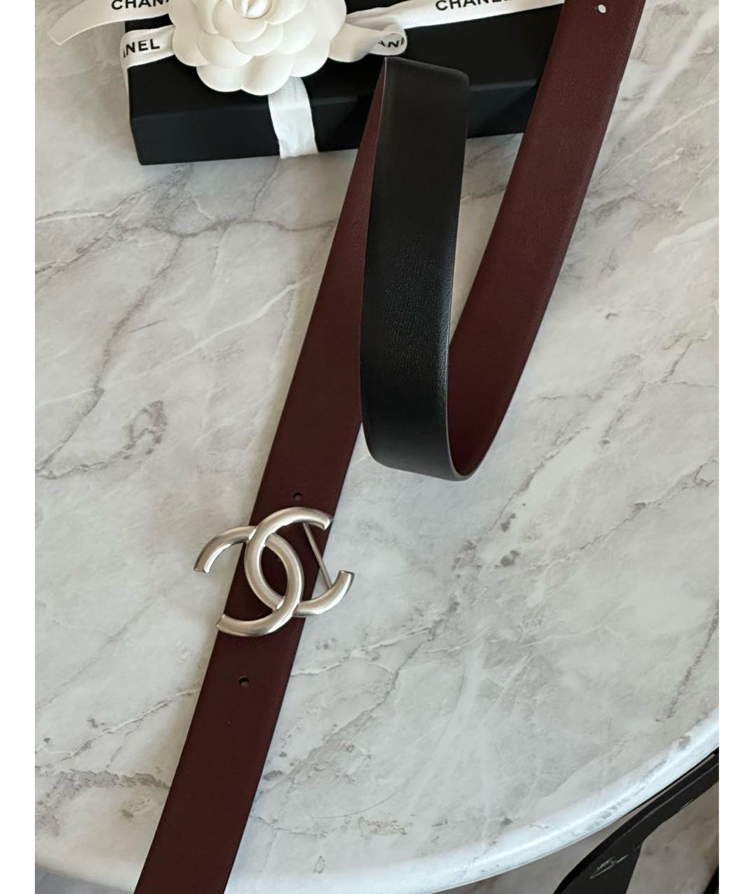 CHANEL Черный кожаный ремень, фото 5