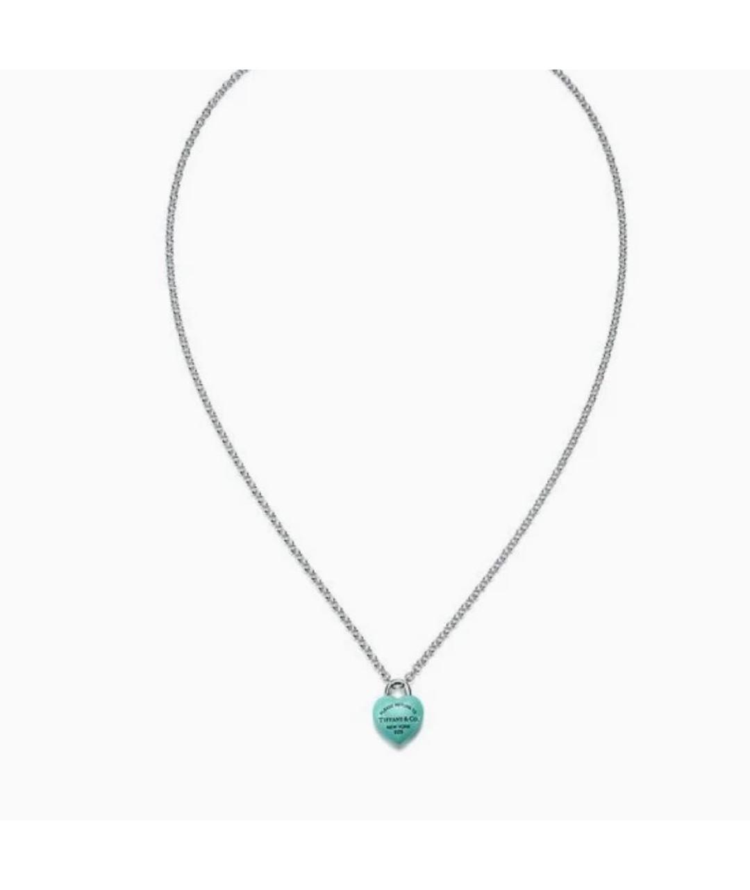 TIFFANY&CO Бирюзовое серебряное колье, фото 2