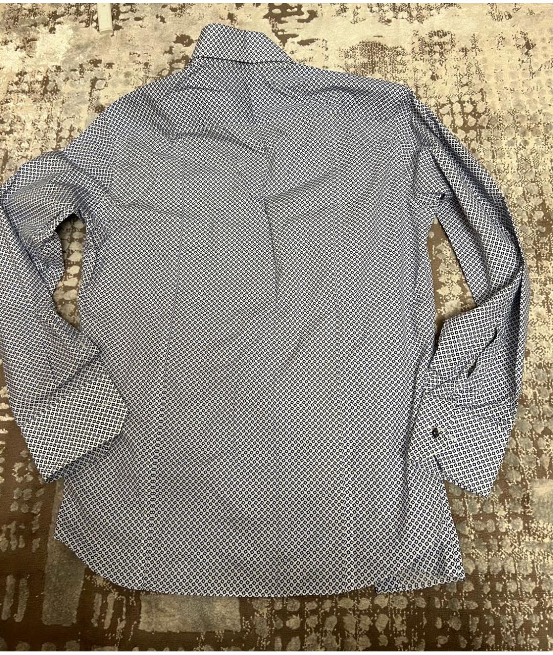 BILLIONAIRE Синяя хлопковая классическая рубашка, фото 2