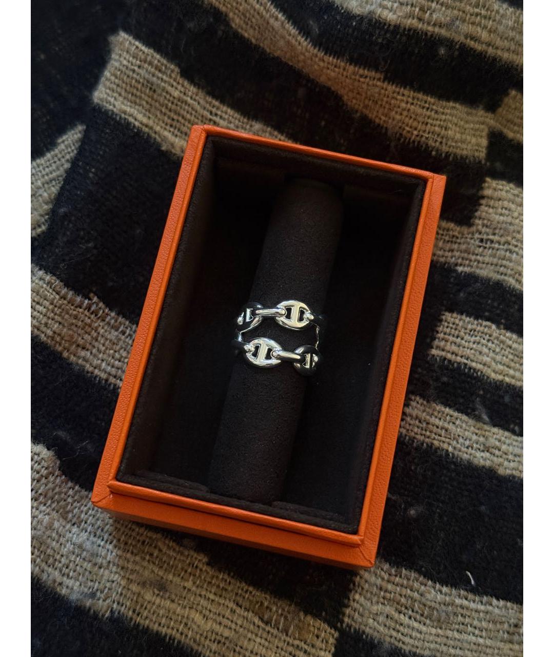 HERMES Серебряное серебряное кольцо, фото 3