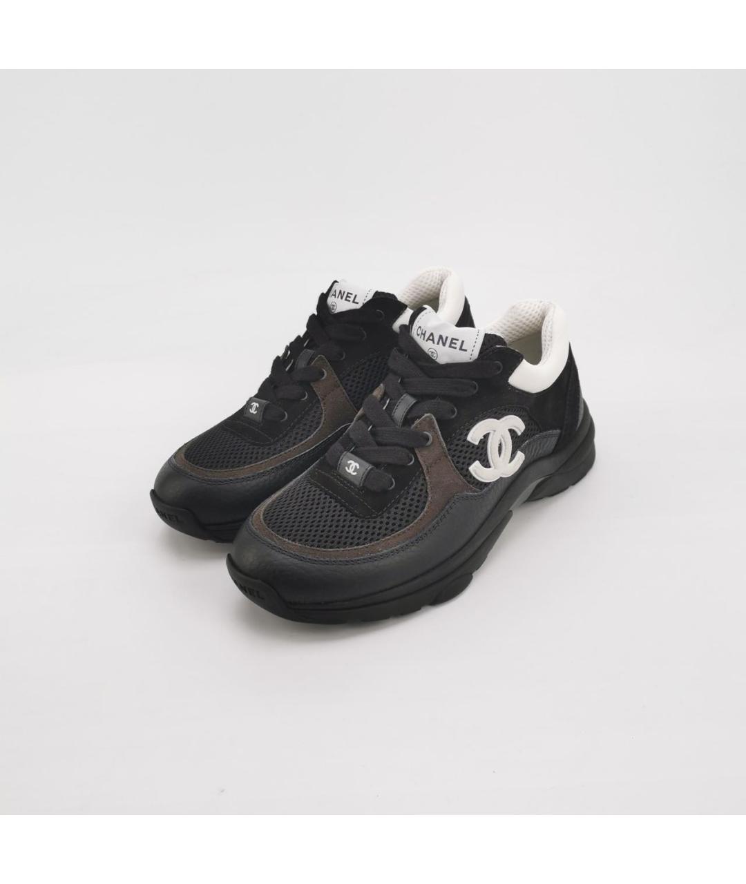 CHANEL Черные кроссовки, фото 3