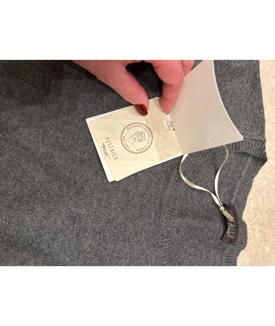 PESERICO Серый шерстяной джемпер / свитер, фото 7