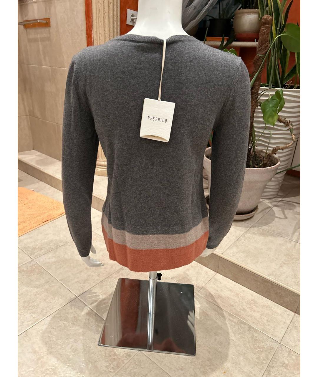 PESERICO Серый шерстяной джемпер / свитер, фото 2