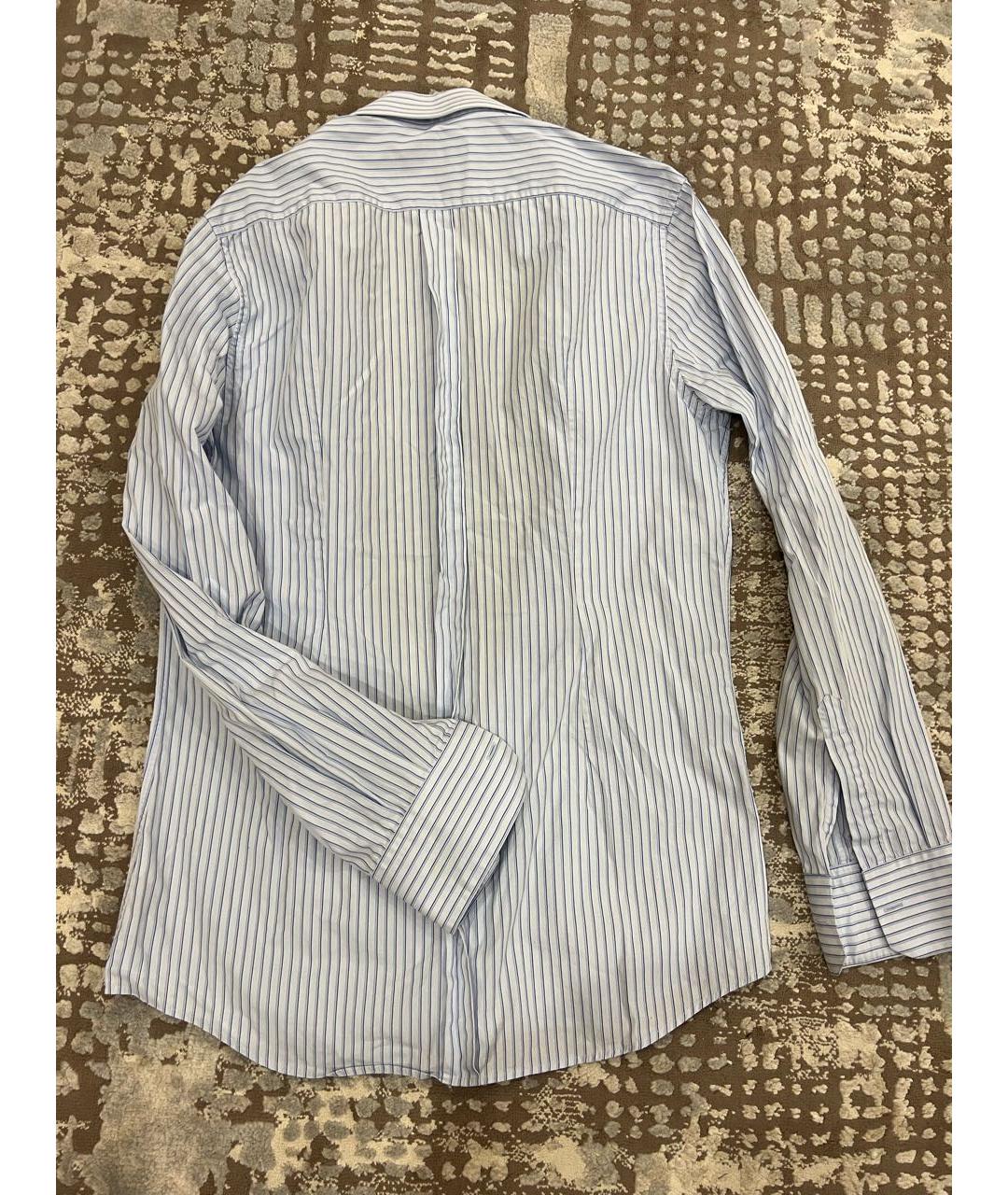 DOLCE&GABBANA Синяя хлопковая классическая рубашка, фото 2