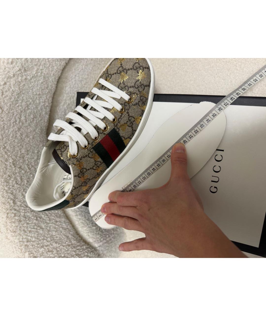 GUCCI Мульти кожаные кеды, фото 6