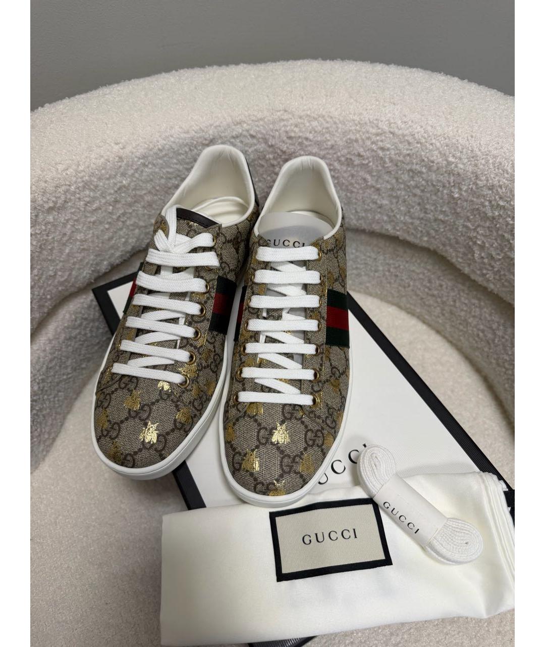 GUCCI Мульти кожаные кеды, фото 2