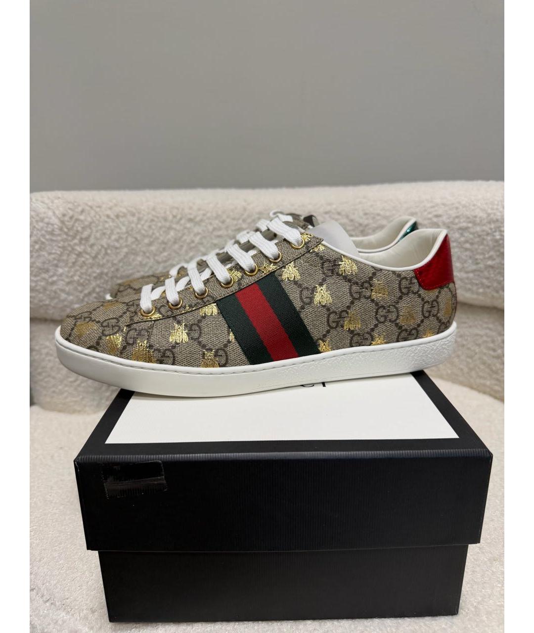 GUCCI Мульти кожаные кеды, фото 3