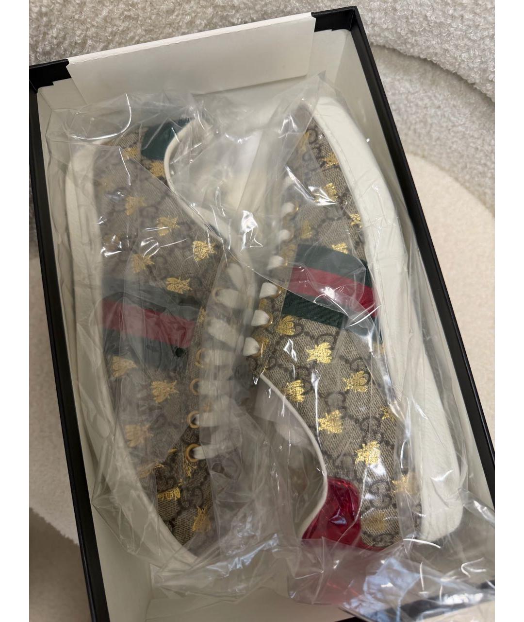 GUCCI Мульти кожаные кеды, фото 8